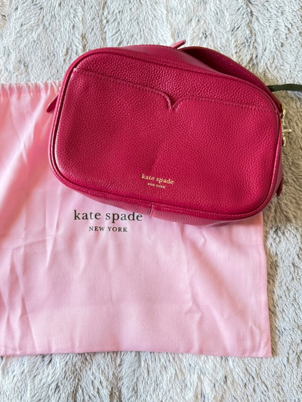 Kate Spade Hot Pink Leather Crossbody Bag